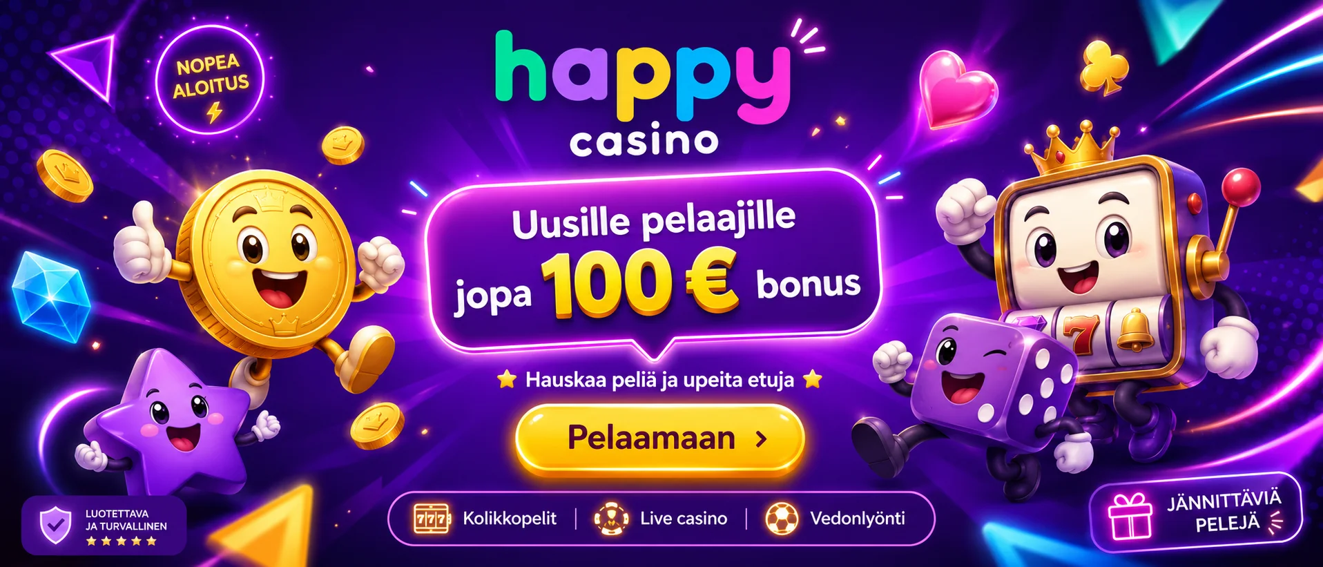 Happycasino — home hero